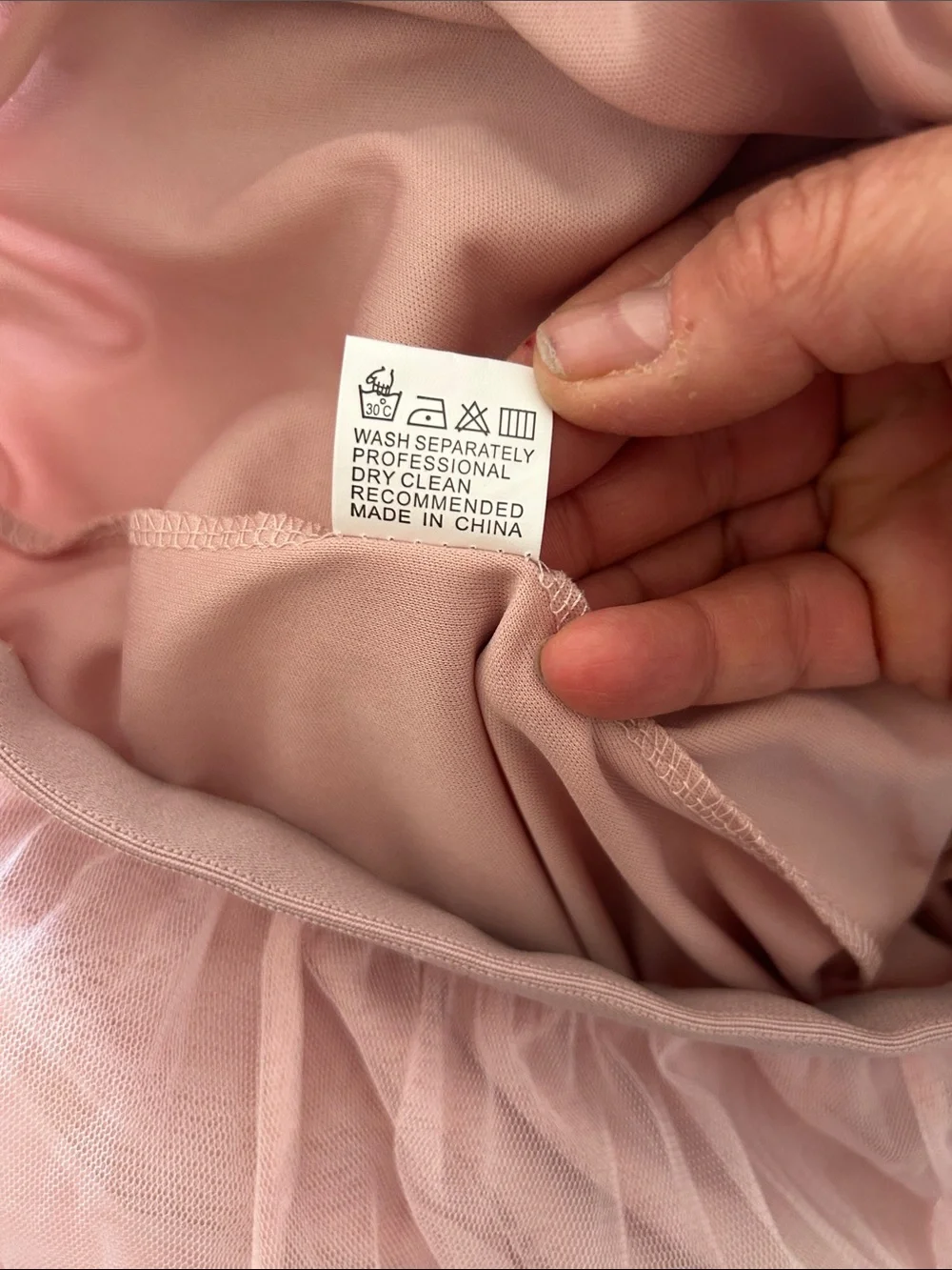 Layered Midi Tulle Skirt in Blush Pink